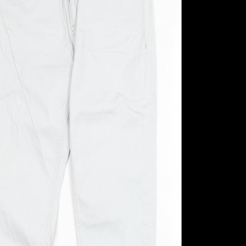 REMUS Mens White  Cotton Straight Jeans Size 34 L30 in Slim