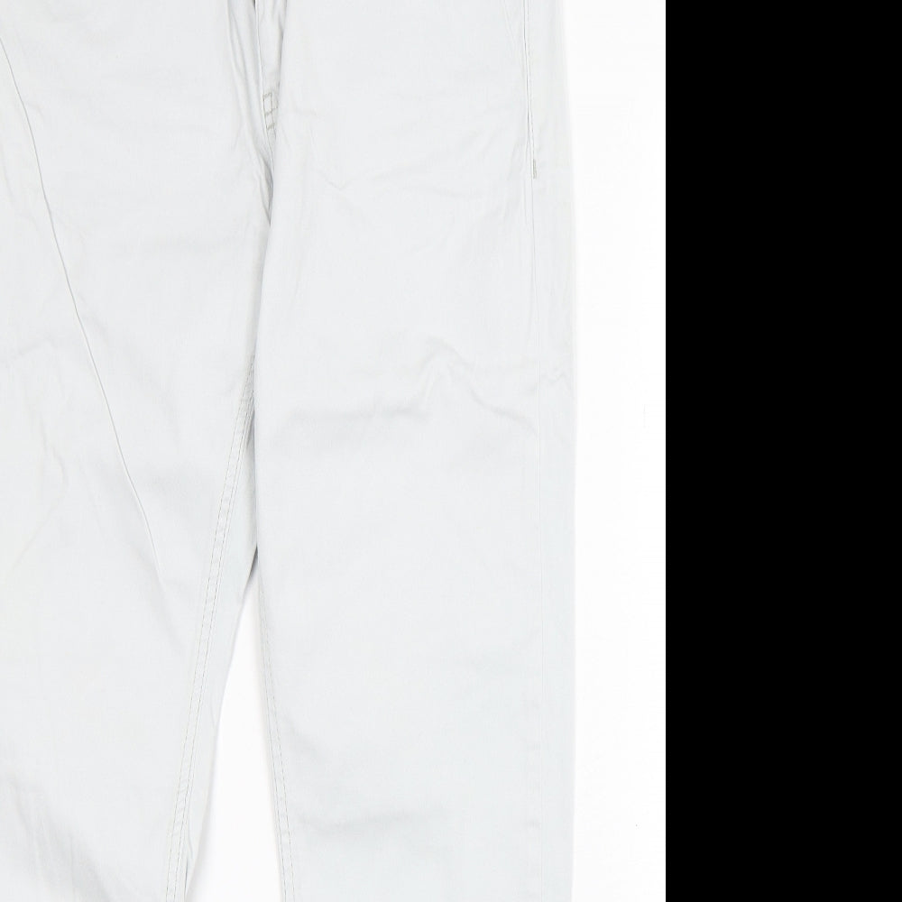 REMUS Mens White  Cotton Straight Jeans Size 34 L30 in Slim
