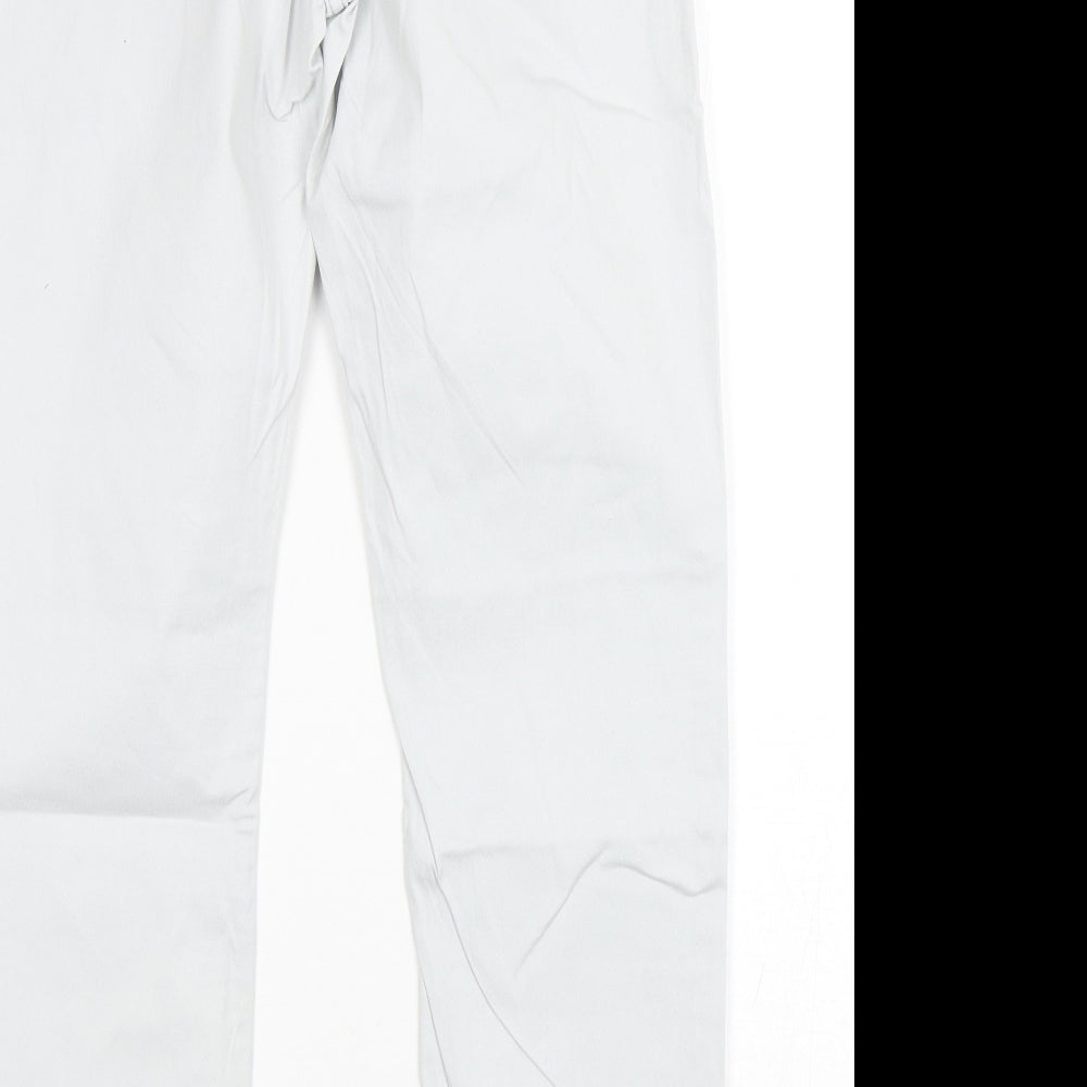 REMUS Mens White  Cotton Straight Jeans Size 34 L30 in Slim