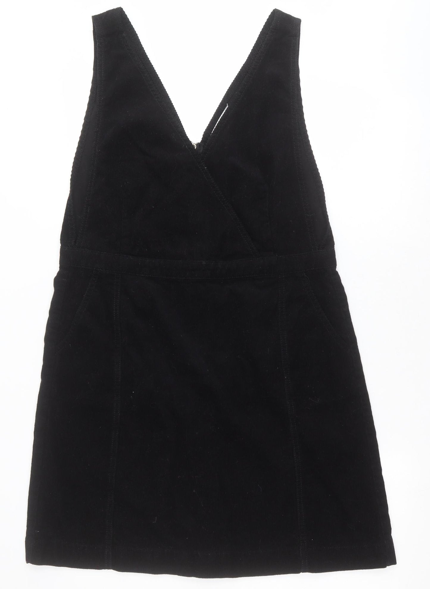 Primark Womens Black  Cotton A-Line  Size 16  V-Neck Zip