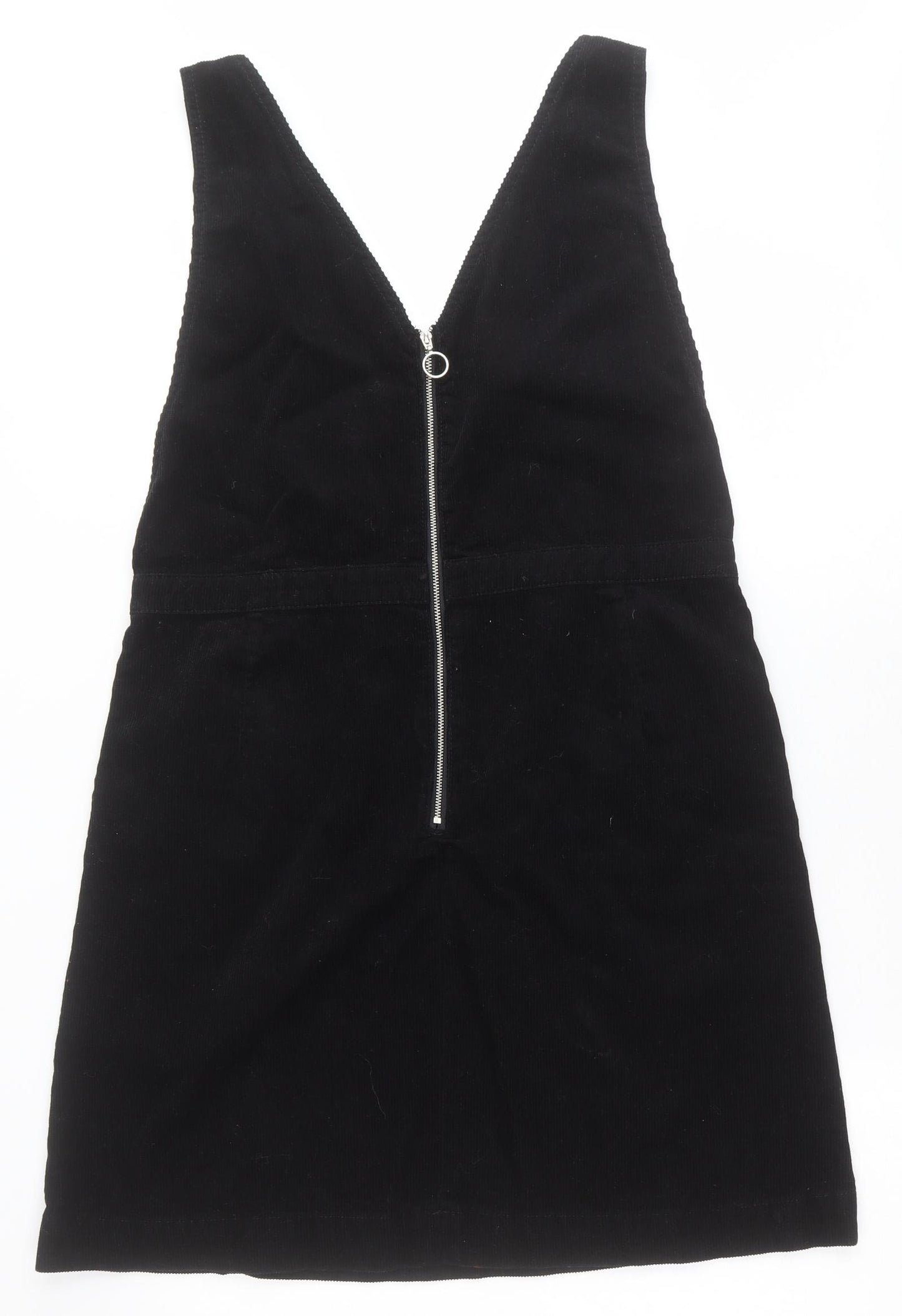 Primark Womens Black  Cotton A-Line  Size 16  V-Neck Zip