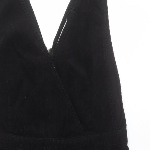 Primark Womens Black  Cotton A-Line  Size 16  V-Neck Zip