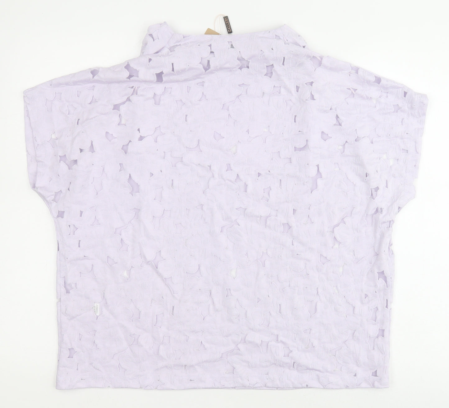 Gallery Womens Purple  Viscose Basic Blouse Size M Cowl Neck