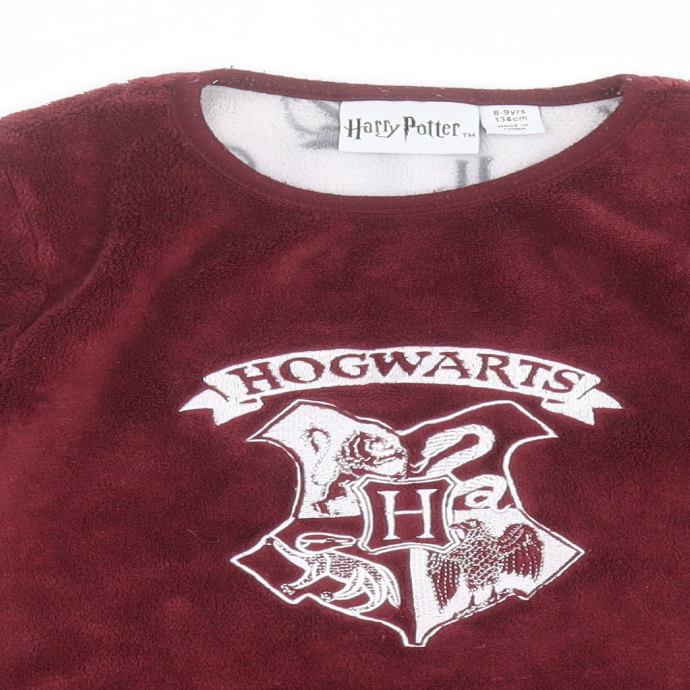 Primark Boys Red Solid Polyester  Pyjama Top Size 8-9 Years   - Harry Potter