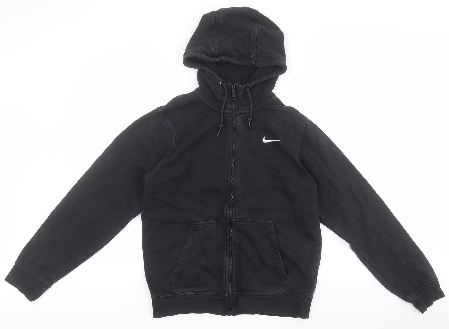 Nike Mens Black  Cotton Full Zip Hoodie Size S