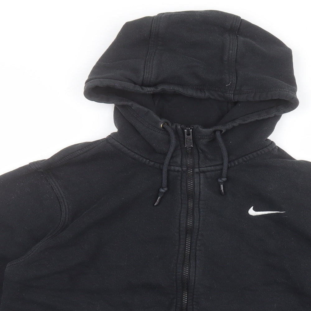Nike Mens Black  Cotton Full Zip Hoodie Size S