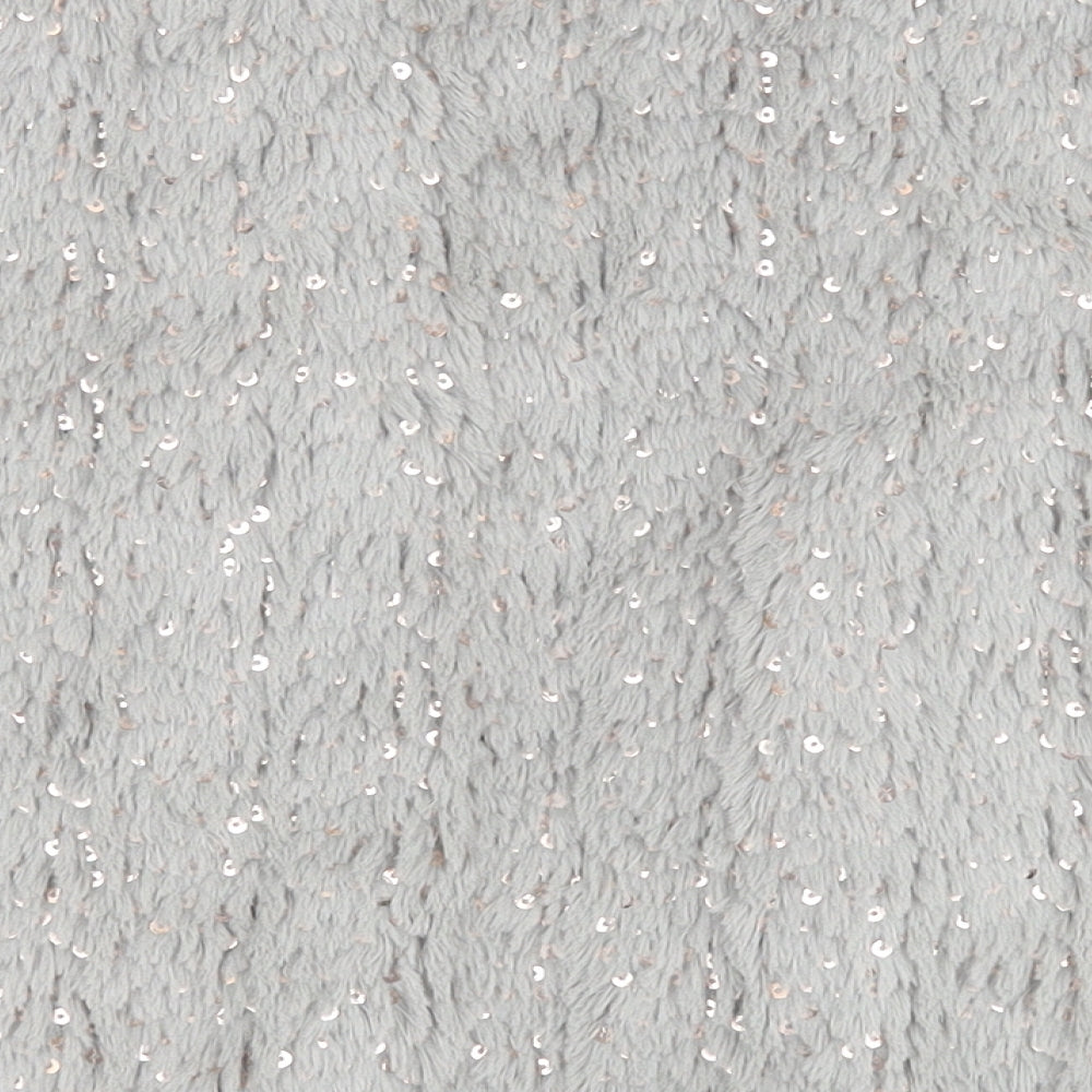 NEXT Womens Grey V-Neck  Polyester Shrug Jumper Size L