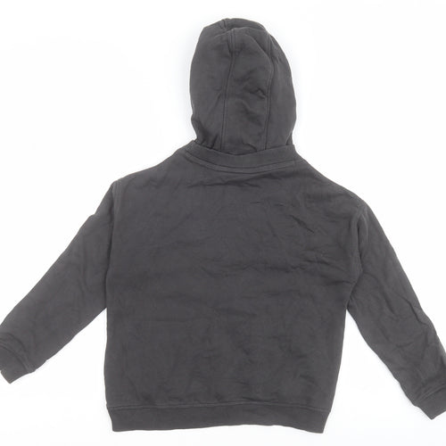 NEXT Girls Black  100% Cotton Pullover Hoodie Size 8 Years   - Free Spirit