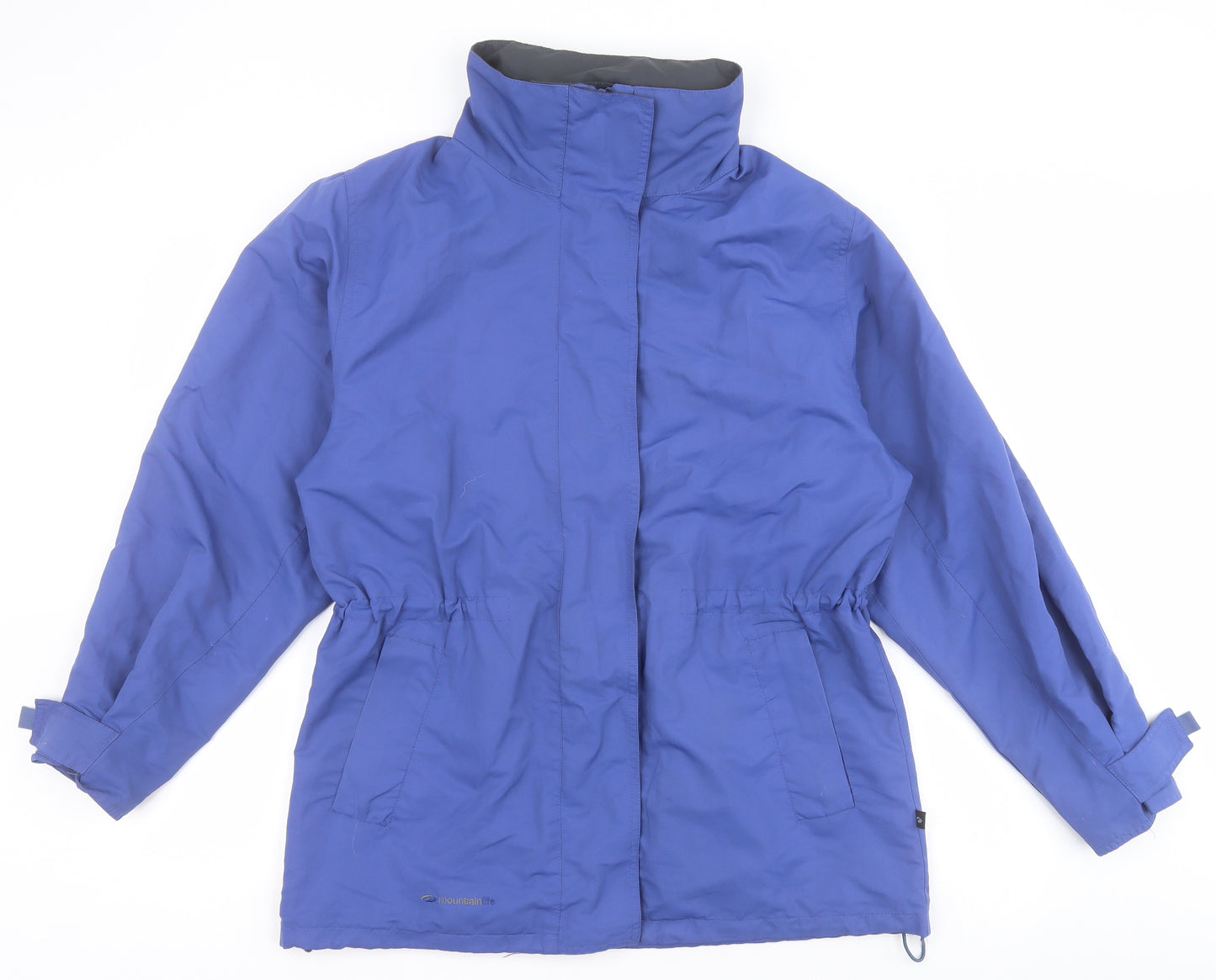 Mountain Life Womens Blue   Windbreaker Coat Size 12  Zip - Packable Hood