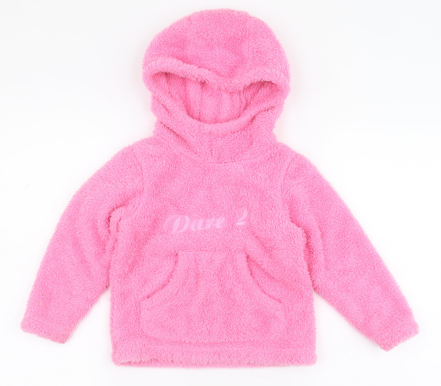 Dare 2B Girls Pink  100% Polyester Pullover Hoodie Size 3-4 Years
