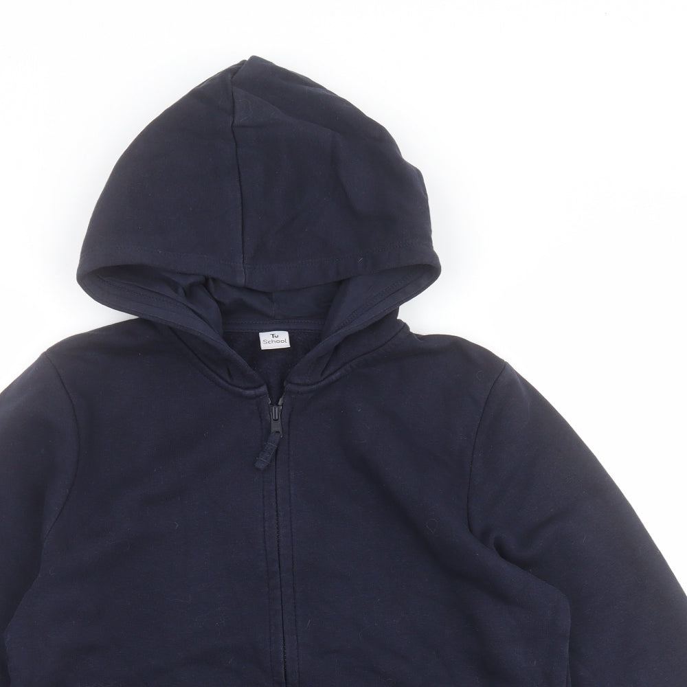 TU Boys Blue  Cotton Full Zip Hoodie Size 12 Years   - Schoolwear