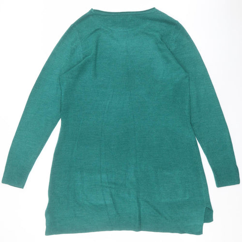 F&F Womens Green  Acrylic Jumper Dress  Size 18  Round Neck