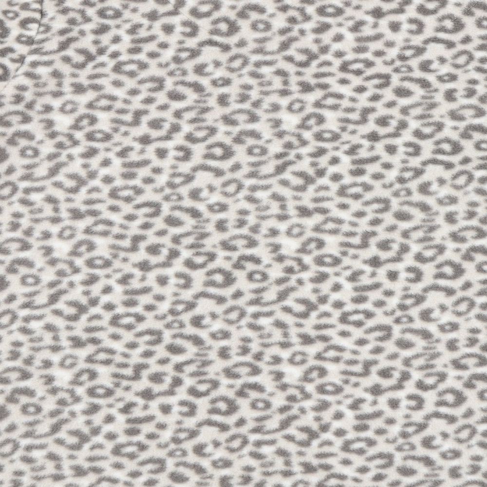 TU Womens Beige Animal Print 100% Polyester Full Zip Sweatshirt Size 18   - Fleece