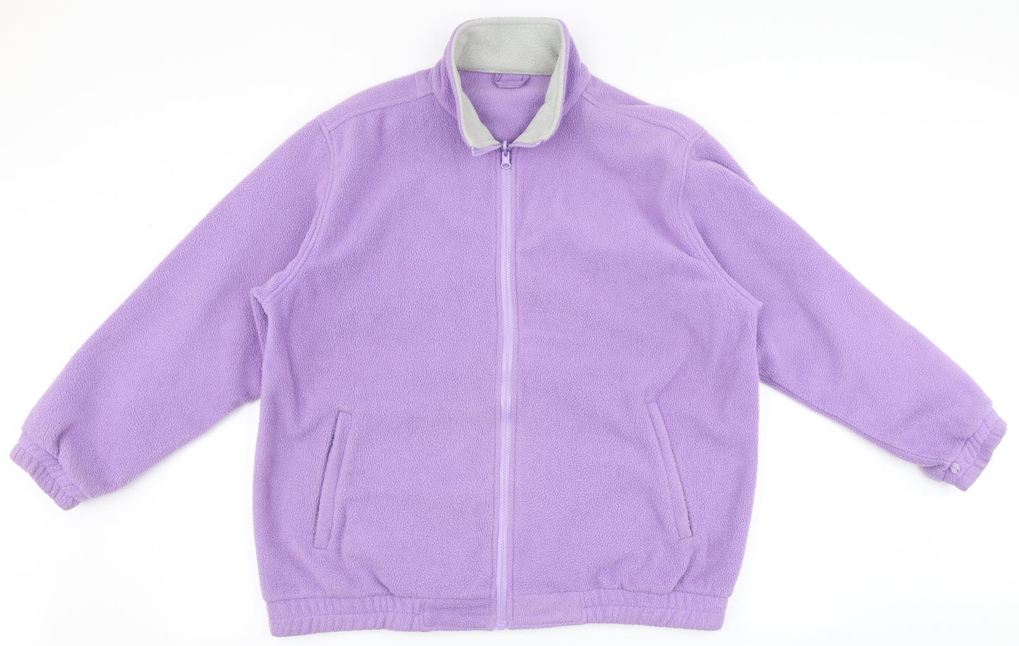 Being Casual Womens Purple  100% Polyester Full Zip Sweatshirt Size 18  Zip - Fleece