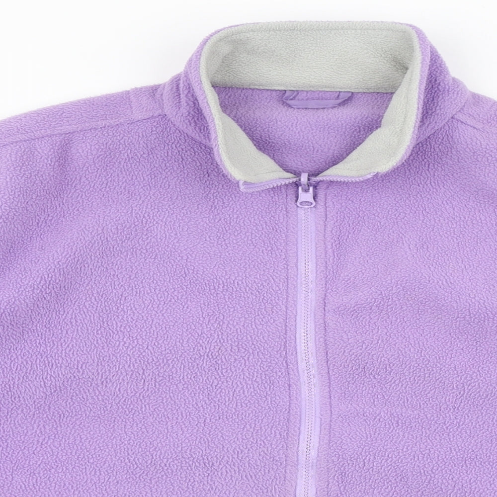 Being Casual Womens Purple  100% Polyester Full Zip Sweatshirt Size 18  Zip - Fleece