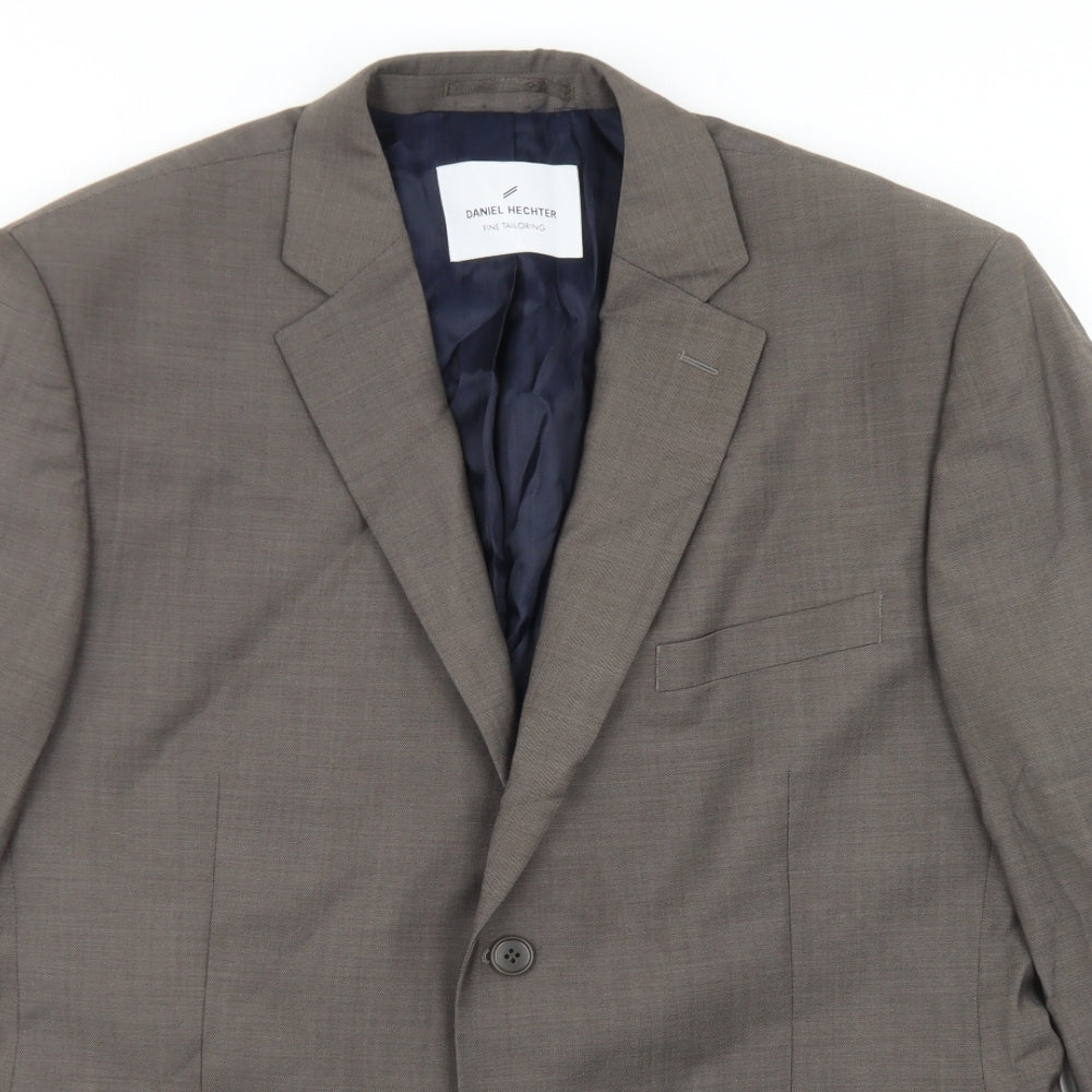 Daniel Hechter Mens Brown  Wool Jacket Blazer Size 42