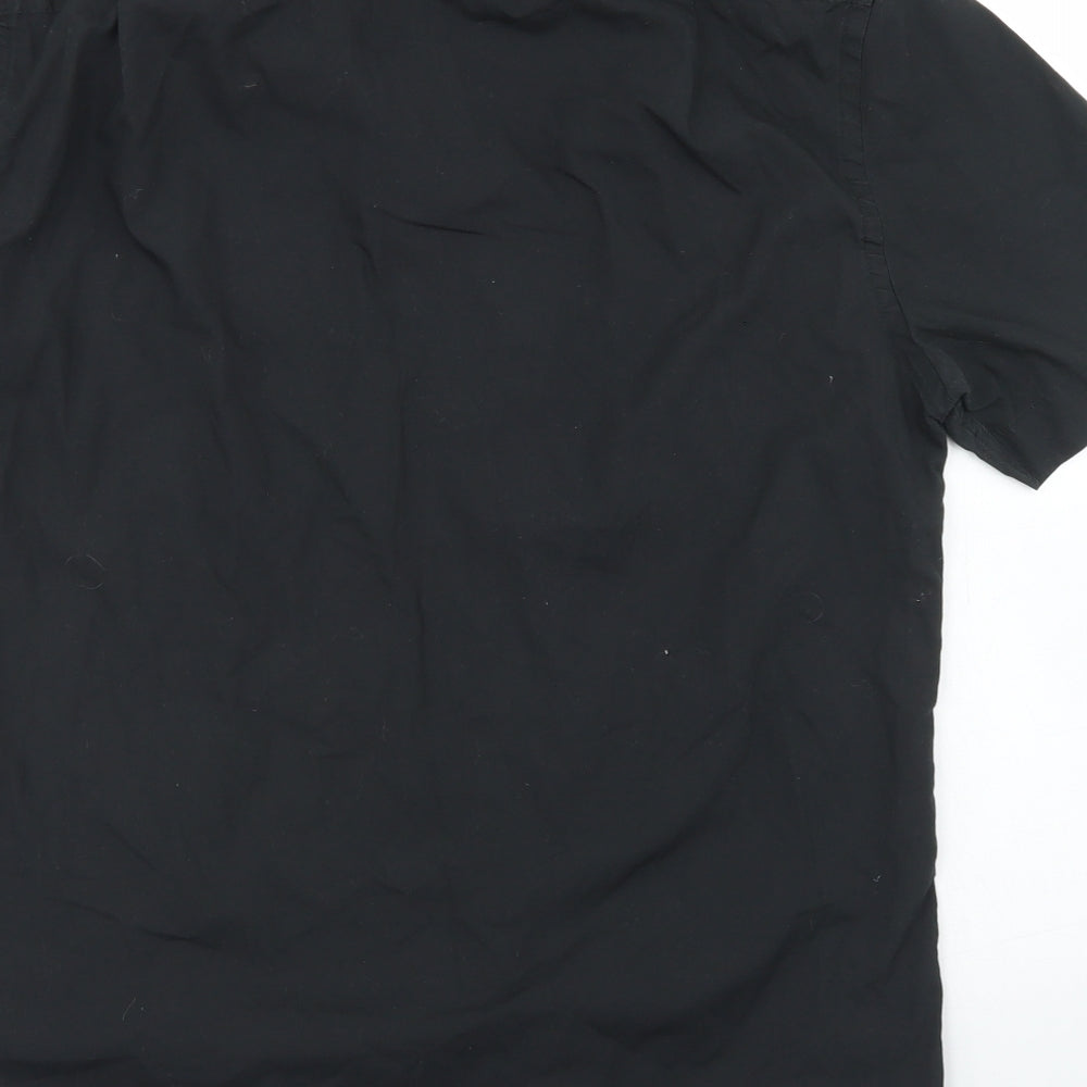 Tailor & Cutter Mens Black  Polyester  Dress Shirt Size 15.5 Collared Button