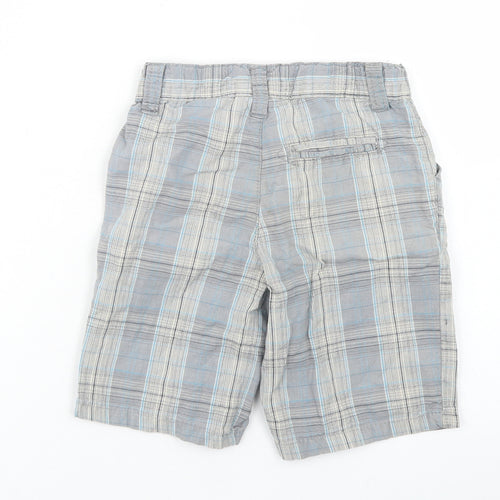 Kenneth Cole Reaction Boys Blue Plaid Cotton Chino Shorts Size 2 Years  Regular Snap