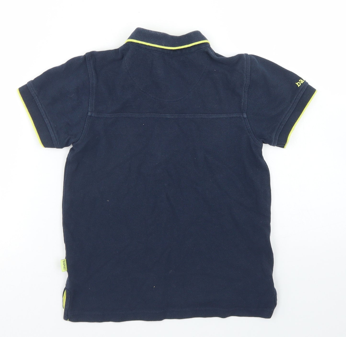 Baker By Ted Baker Boys Blue  Cotton Basic Polo Size 4-5 Years Collared Button