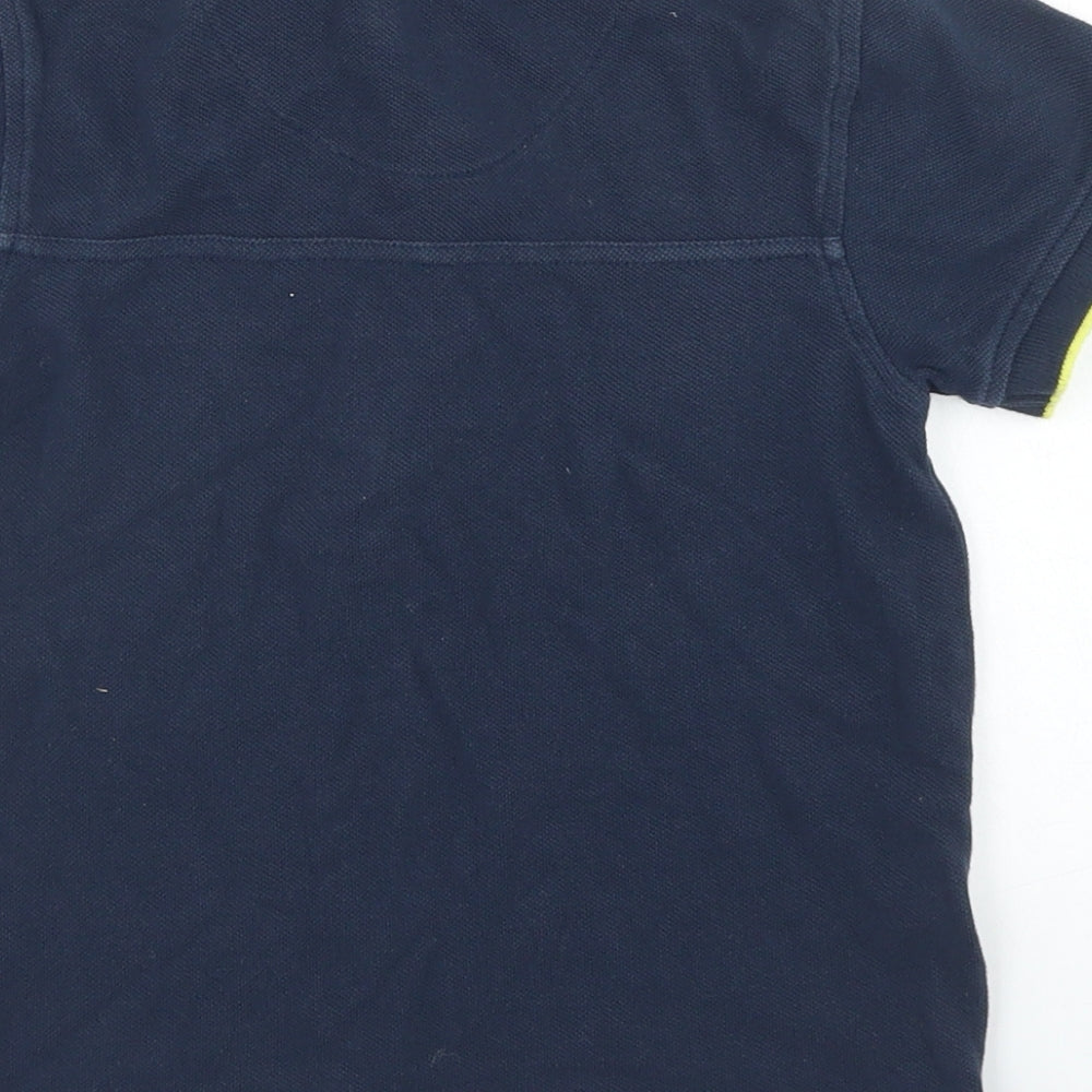 Baker By Ted Baker Boys Blue  Cotton Basic Polo Size 4-5 Years Collared Button