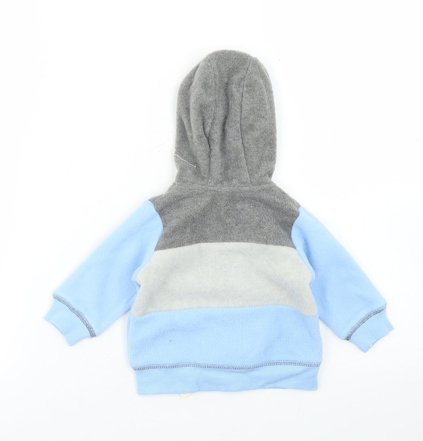 George Boys Blue Colourblock  Jacket  Size 0-3 Months   Zip - Bear