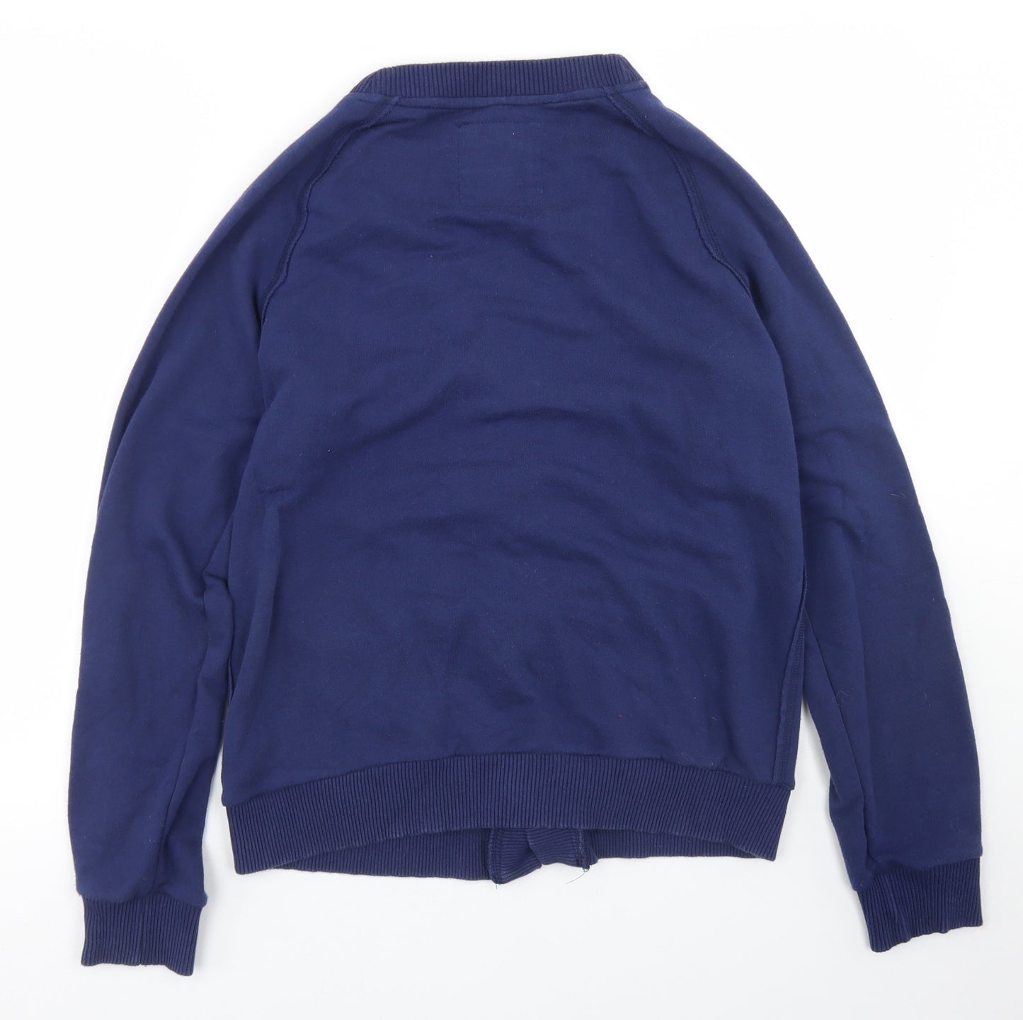 H&M Boys Blue V-Neck  Cotton Cape Jumper Size 15 Years  Button