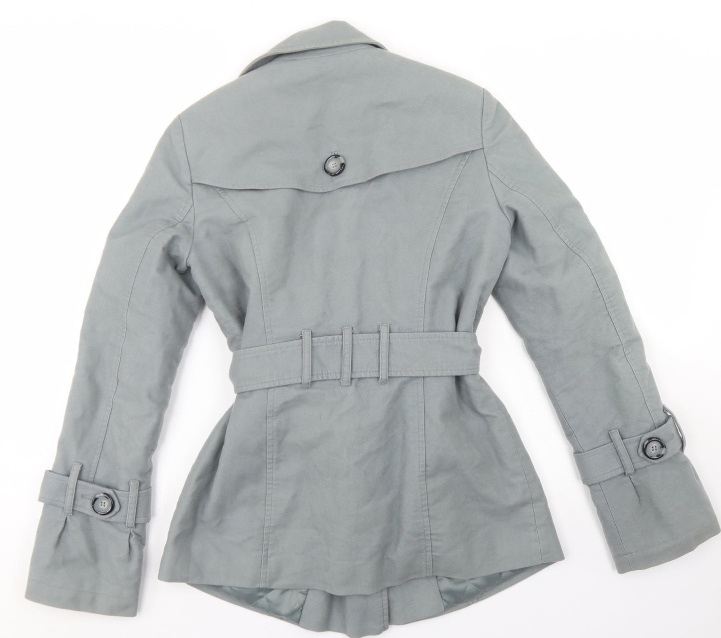Preworn Womens Blue   Overcoat Coat Size 10  Button