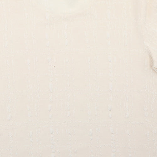 Berkertex Womens Ivory  Polyester Basic T-Shirt Size 18 Crew Neck