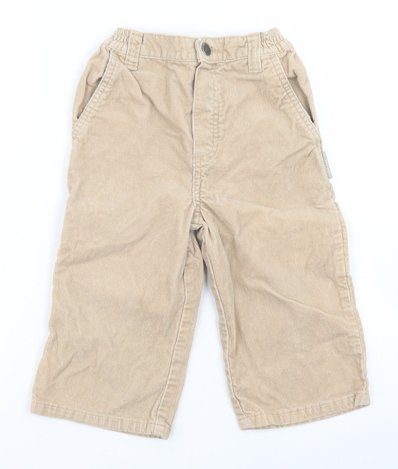 Cherokee Boys Brown  Cotton Capri Jeans Size 18-24 Months  Button