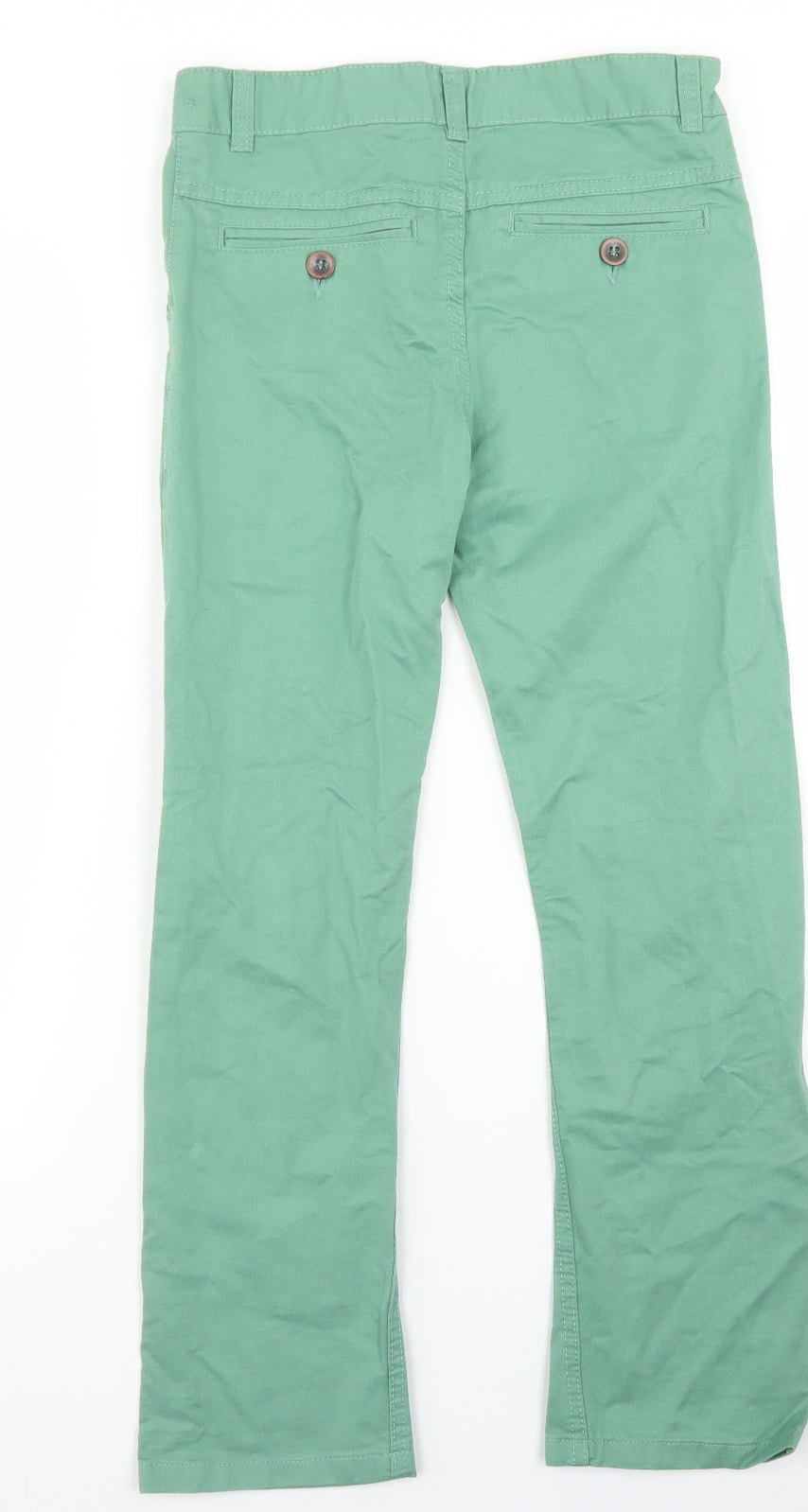 TU Boys Green  Cotton Chino Trousers Size 11 Years  Regular Button