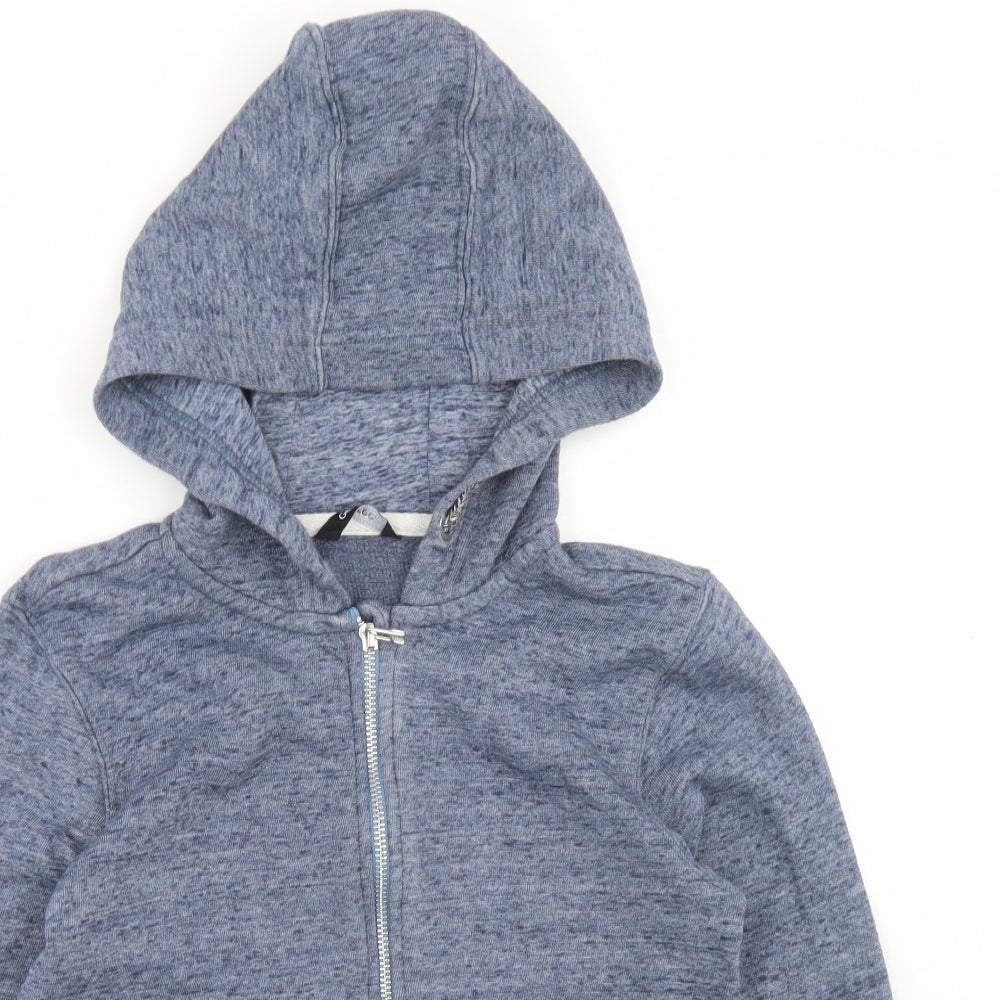 George Boys Blue  Polyester Full Zip Hoodie Size 8-9 Years  Zip