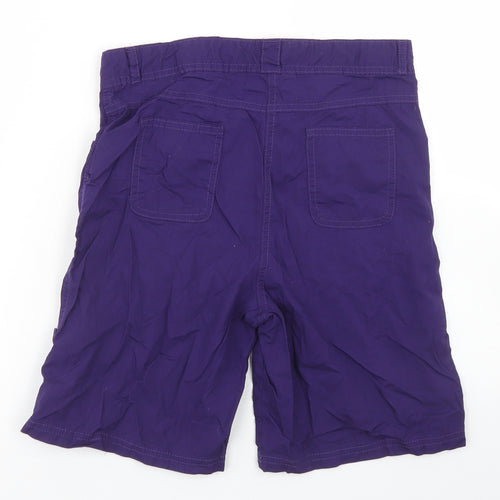 Mountain Warehouse Girls Purple  Cotton Cargo Shorts Size 13 Years  Regular Snap