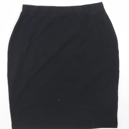 Papaya Womens Black  Cotton Straight & Pencil Skirt Size 8
