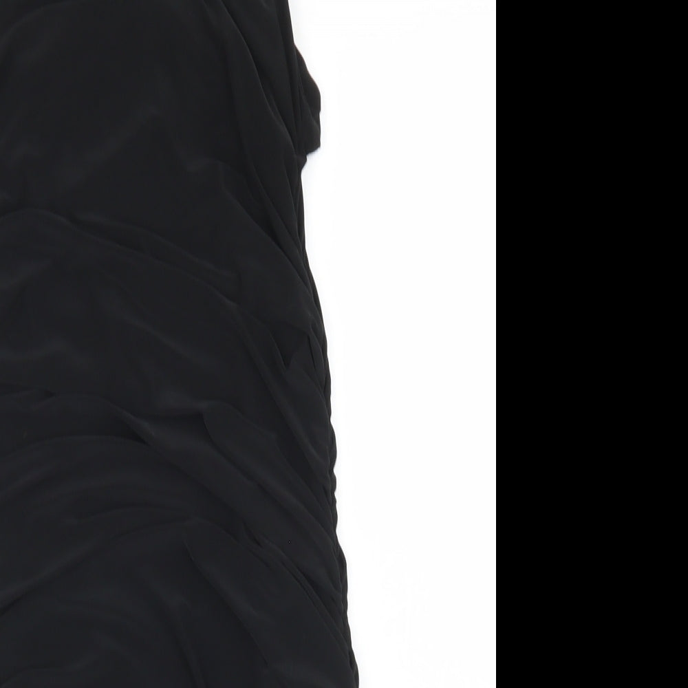 I SAW IT FIRST Womens Black  Polyester Bodycon  Size 8  One Shoulder