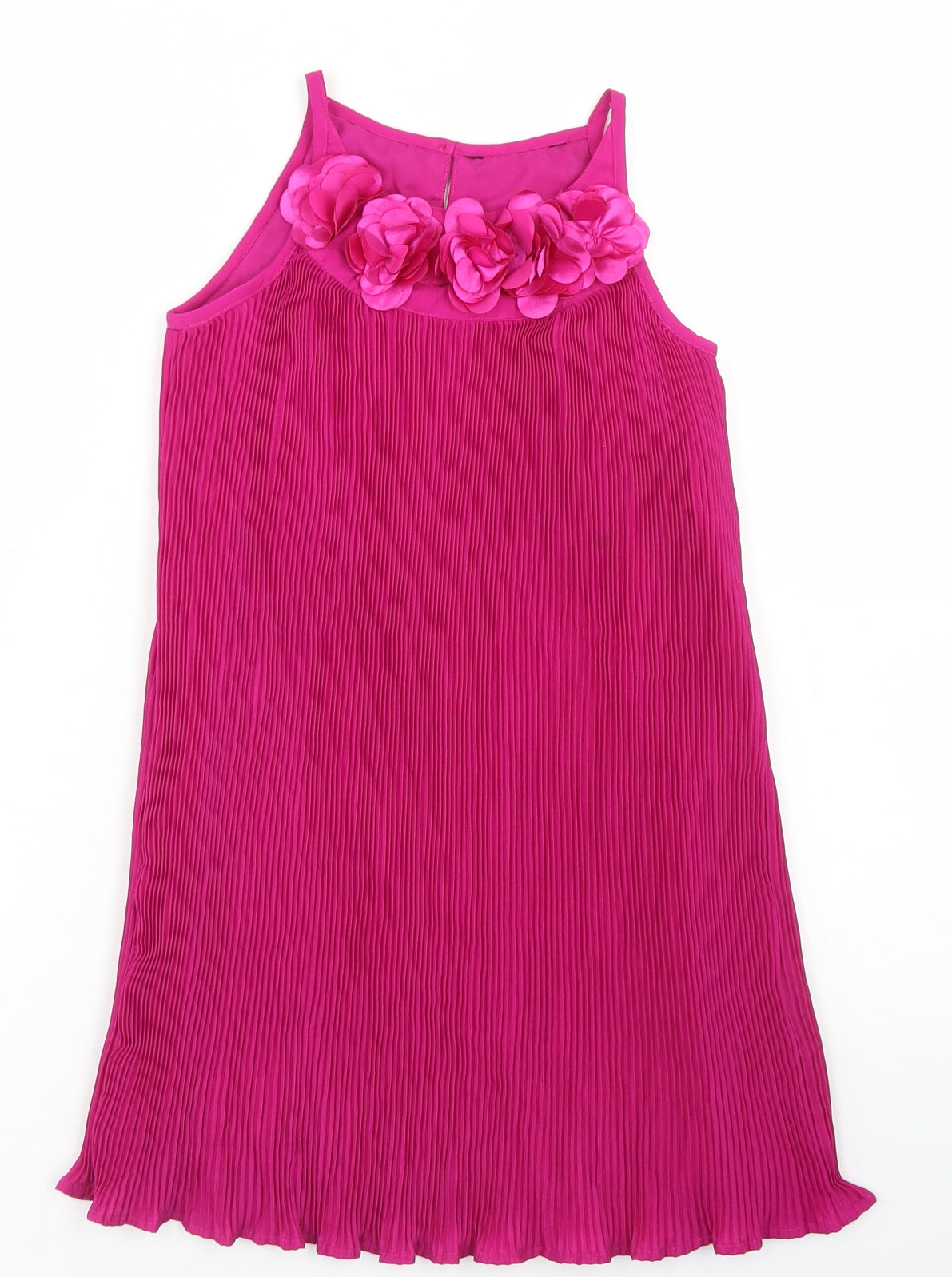 George Girls Pink  Polyester Trapeze & Swing  Size 4-5 Years  Square Neck Button