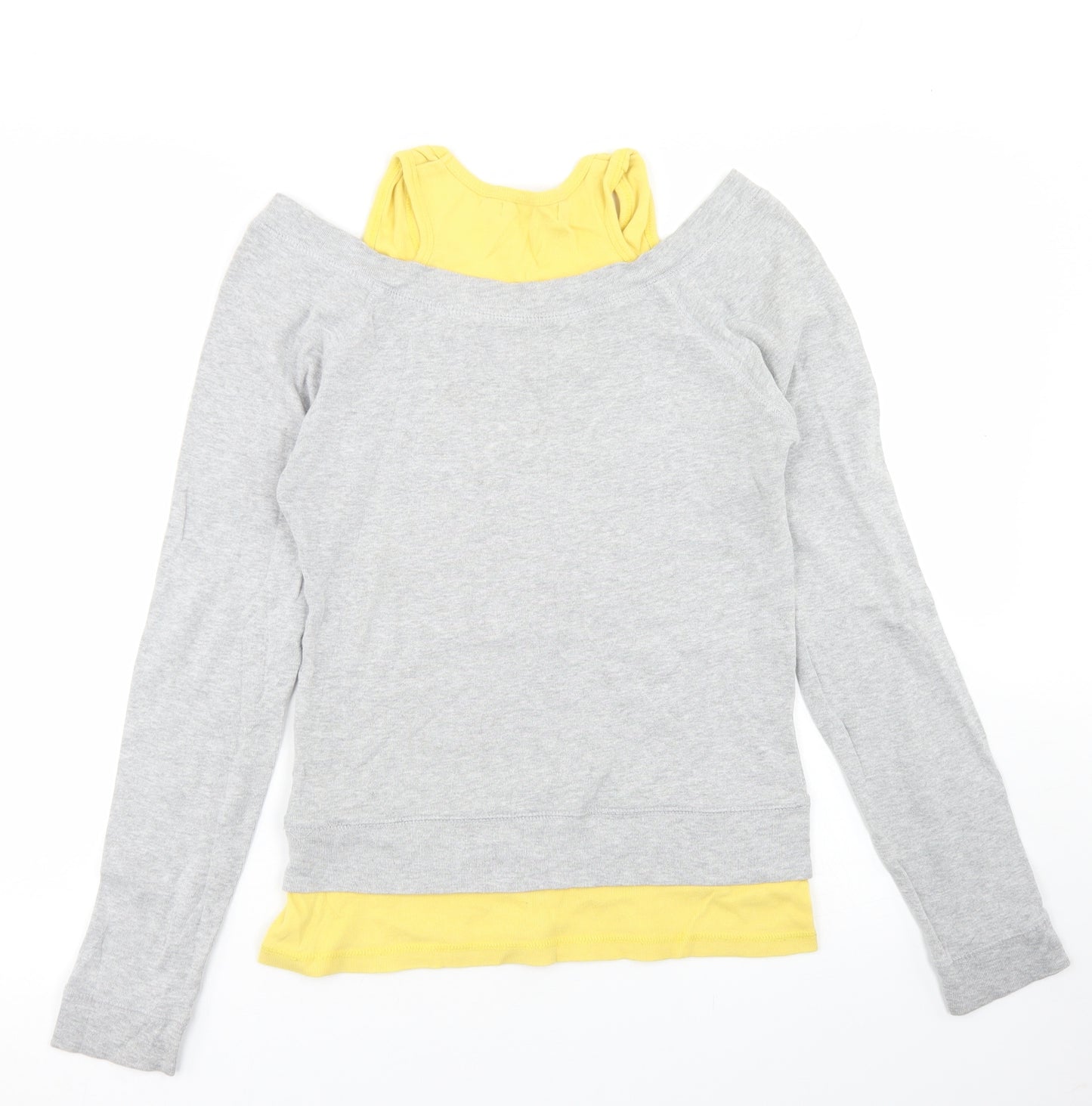 Atmosphere Womens Grey  Polyester Basic T-Shirt Size 12 Round Neck