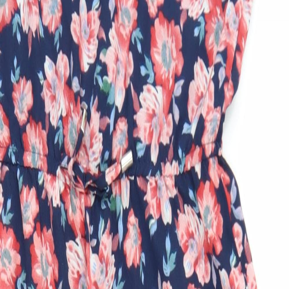 Primark Girls Blue Floral Polyester Jumpsuit One-Piece Size 12-13 Years
