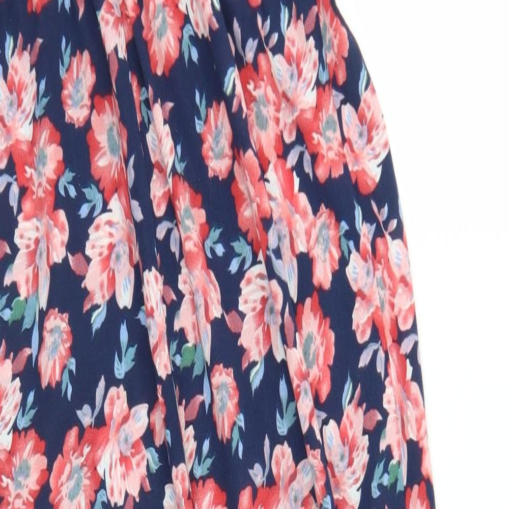 Primark Girls Blue Floral Polyester Jumpsuit One-Piece Size 12-13 Years