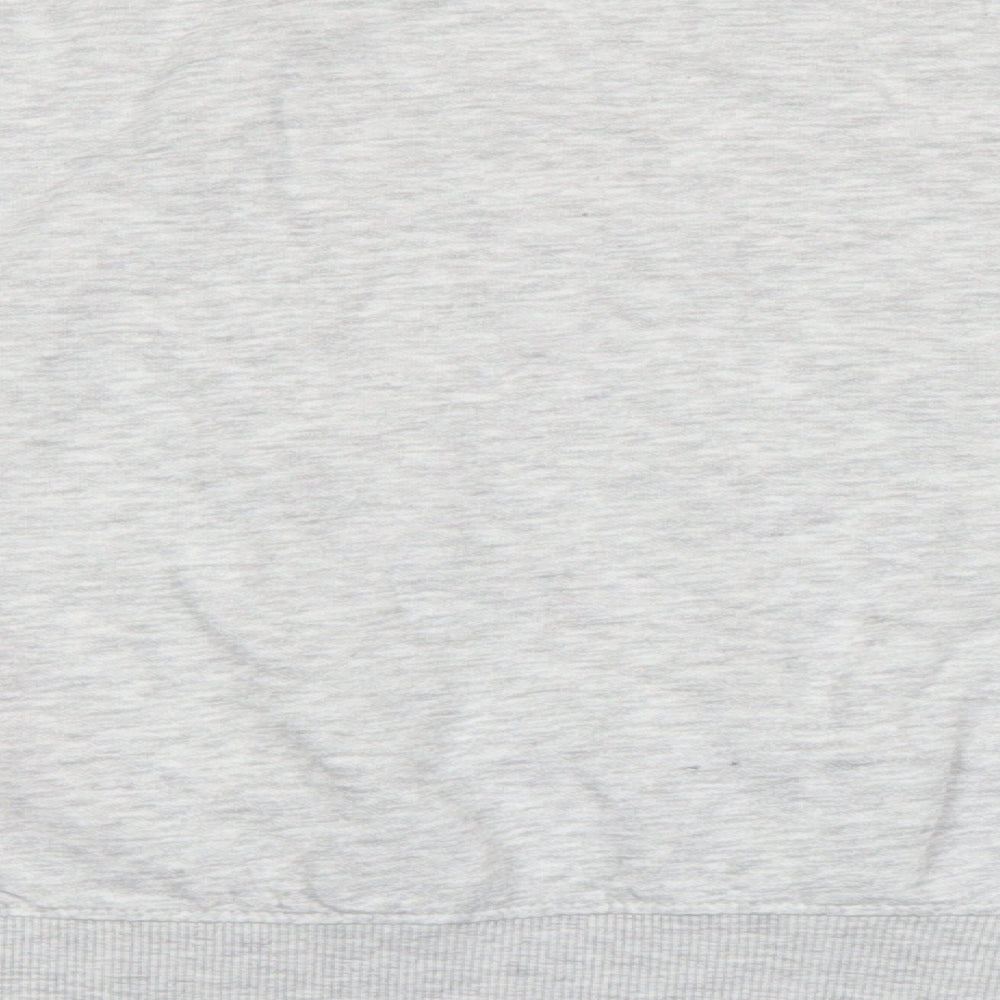 H&M Womens Grey Round Neck  Cotton Pullover Jumper Size 12