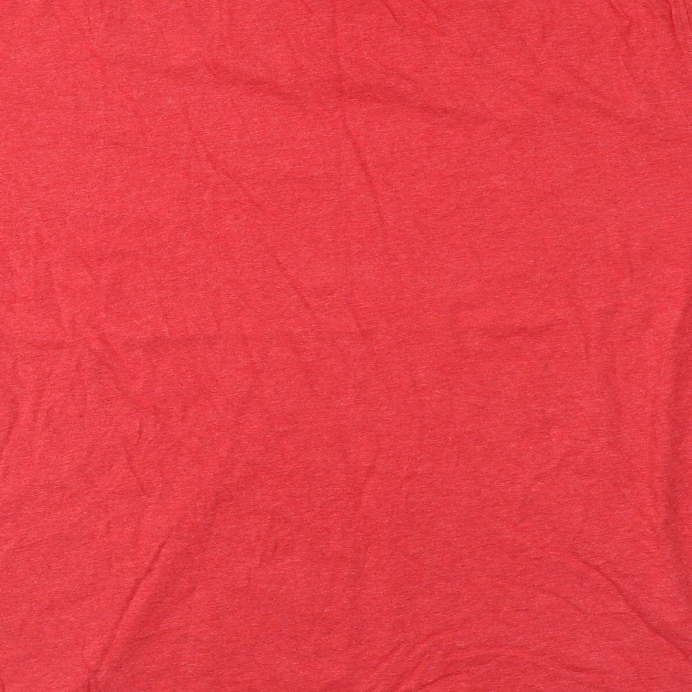 Marks and Spencer Mens Red  Cotton  T-Shirt Size XL Round Neck