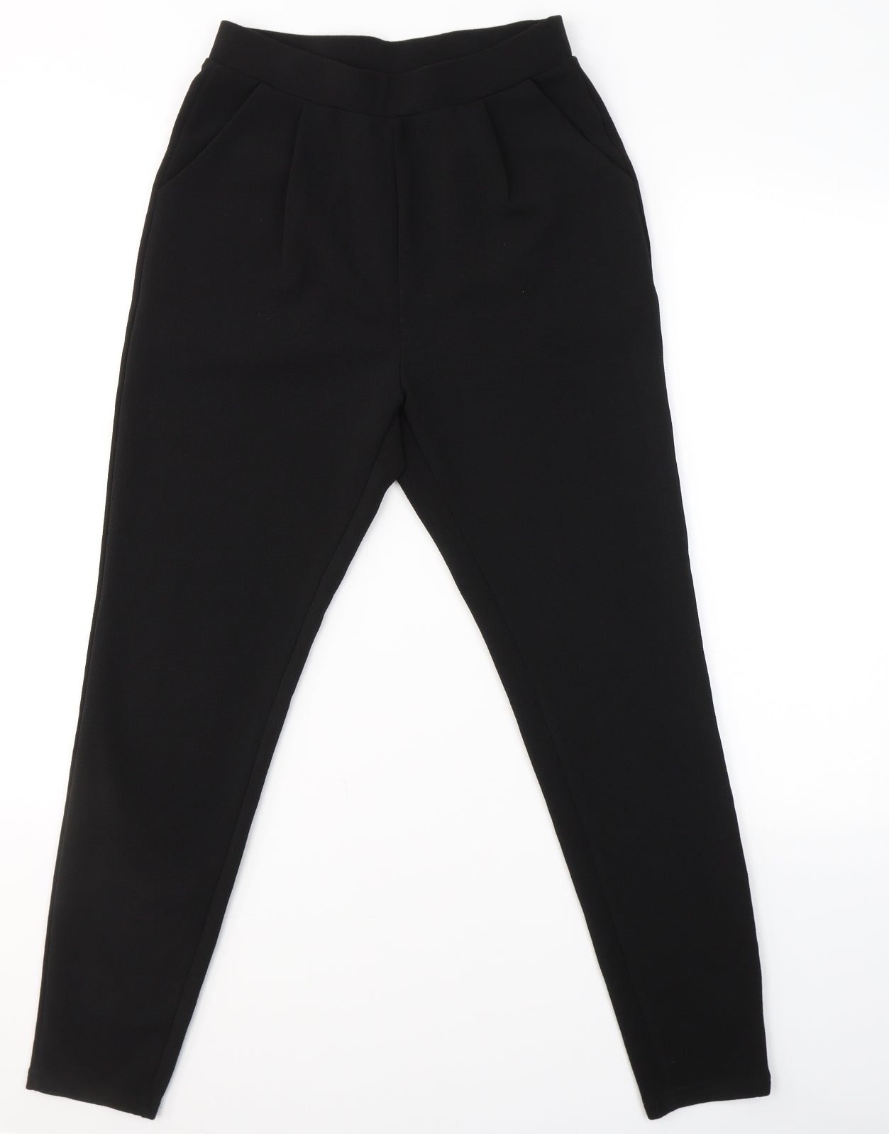 SheIn Womens Black  Polyester Carrot Trousers Size S L27.5 in Regular