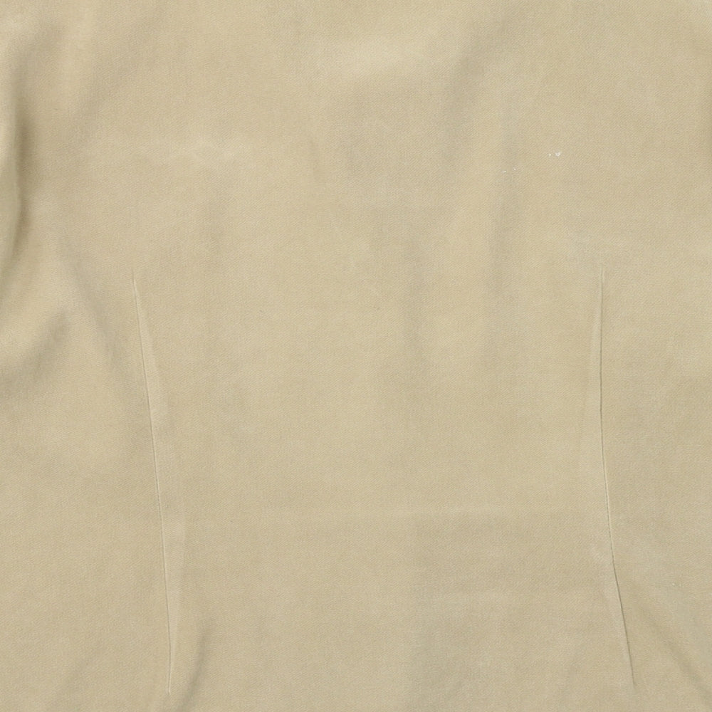 Sara Woman Womens Beige  Polyester Basic Button-Up Size 20 V-Neck