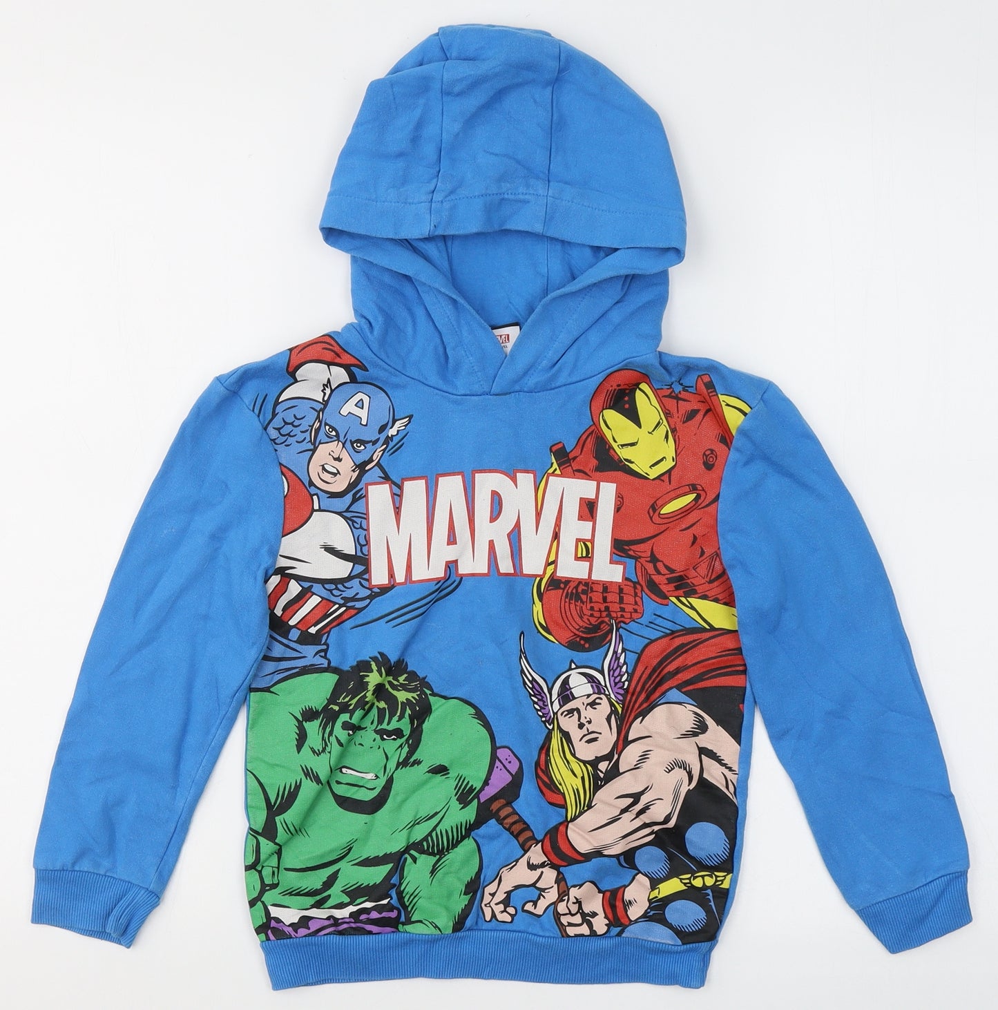 George Boys Blue  Cotton Pullover Hoodie Size 6-7 Years   - Marvel