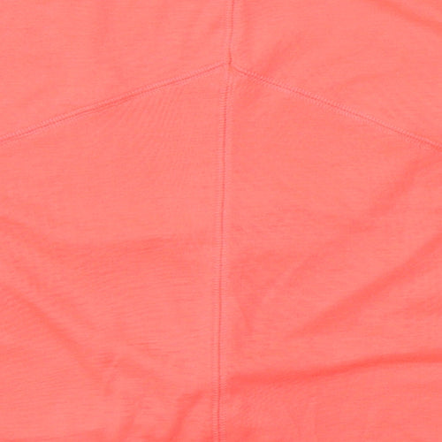 Marks and Spencer Girls Pink  Polyester Basic T-Shirt Size 9-10 Years Round Neck