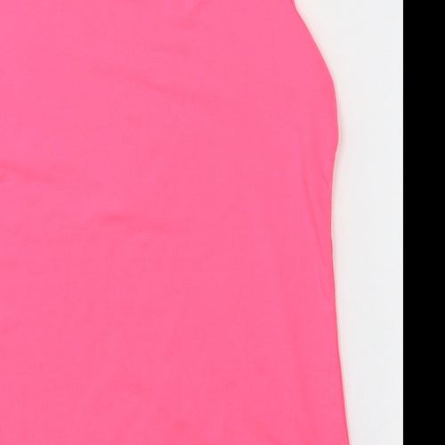 Dunnes Stores Girls Pink  Polyester Basic Tank Size 10-11 Years Round Neck