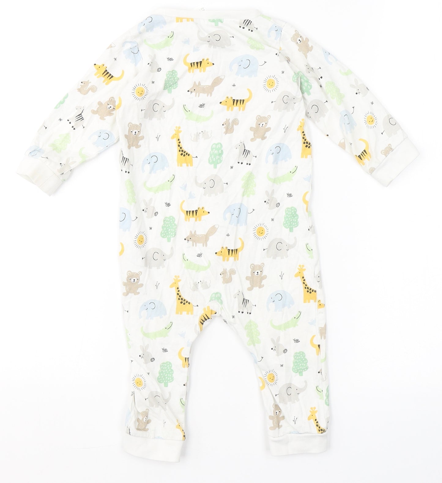 H&M Baby White  Cotton Romper One-Piece Size 9-12 Months