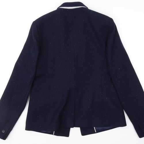 NEXT Womens Blue  Wool Jacket Suit Jacket Size 12