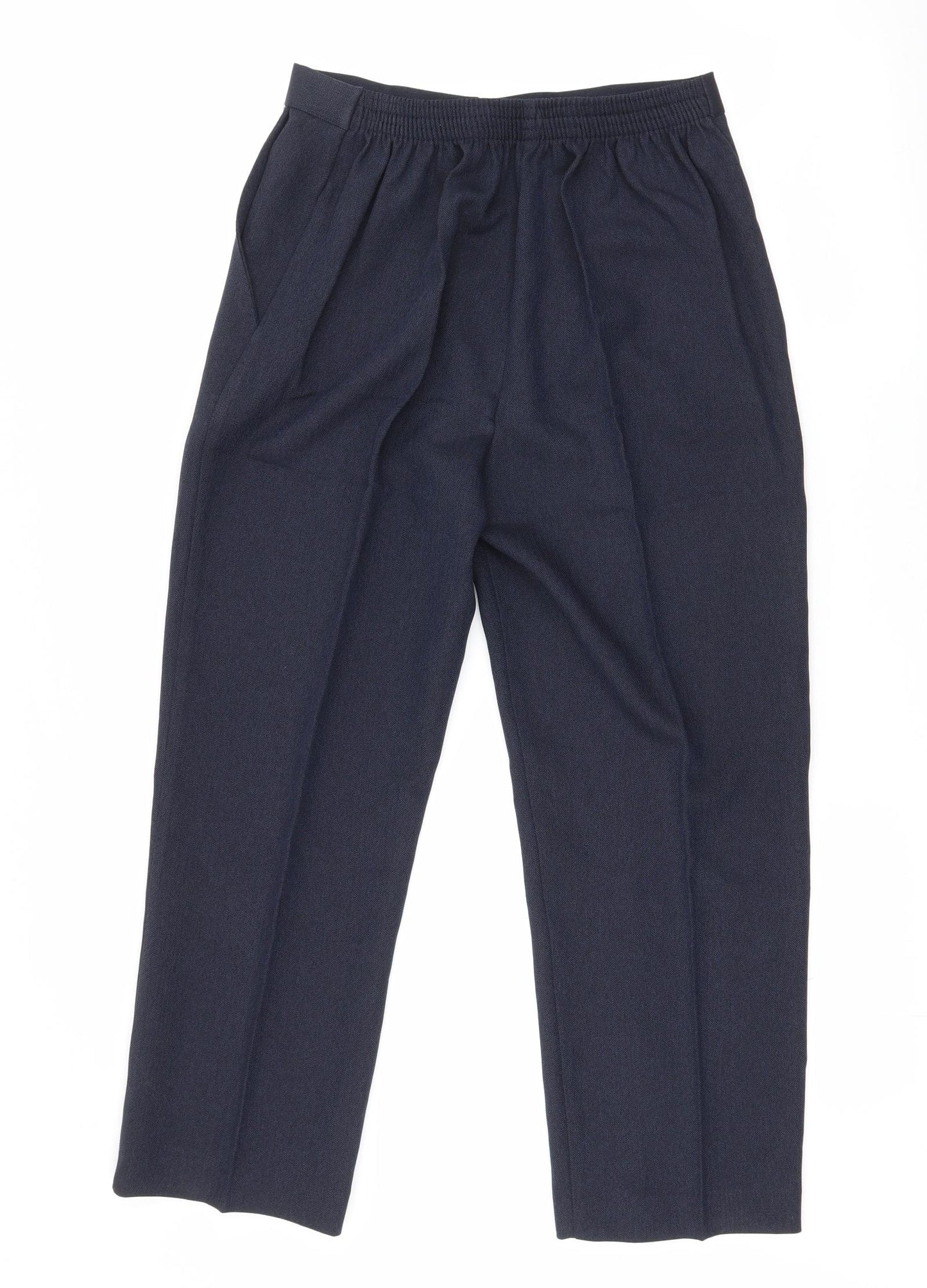 first avenue Womens Blue  Polyester Dress Pants Trousers Size 14 L25 in Regular