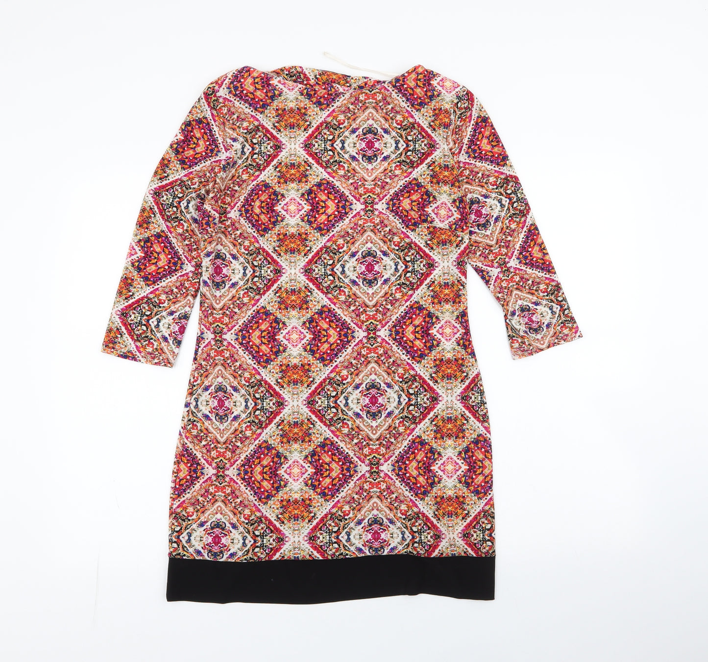 Atmosphere Womens Multicoloured Floral Polyester Shift  Size 10  Round Neck Pullover