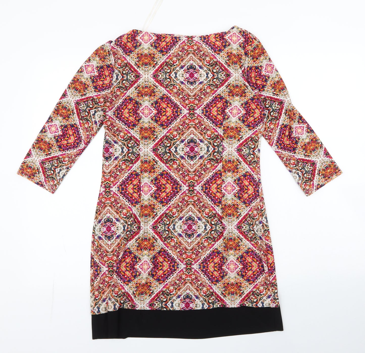 Atmosphere Womens Multicoloured Floral Polyester Shift  Size 10  Round Neck Pullover